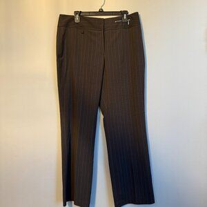 Dalia Women's Gray with Pink Pinstripe Trousers